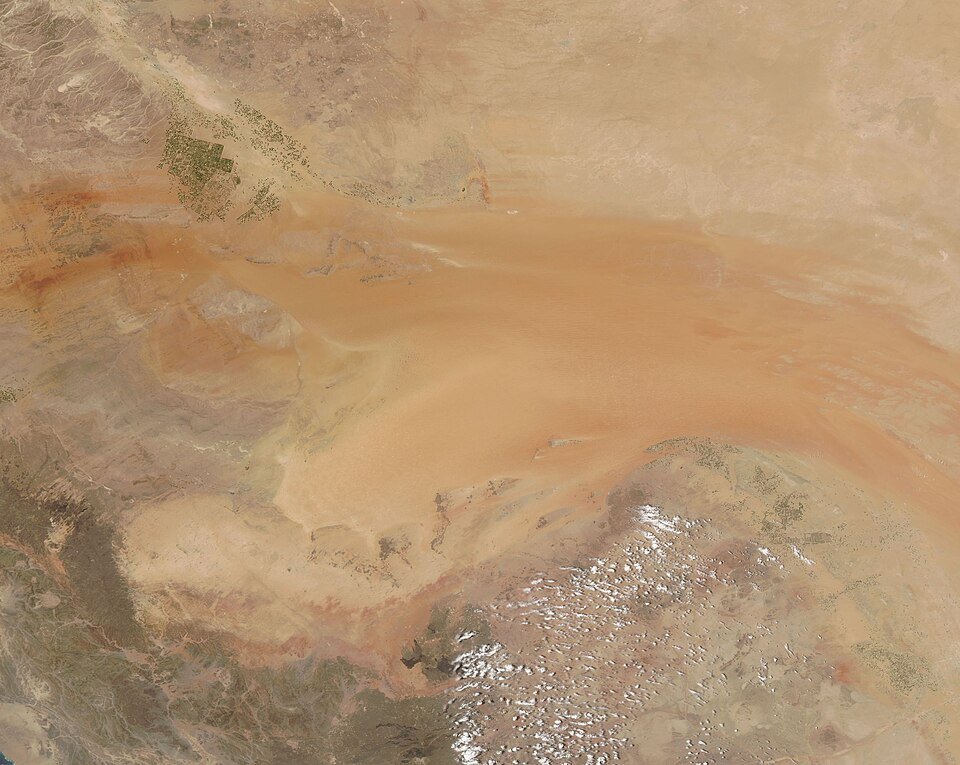 The An Nafud desert in northern Saudi Arabia