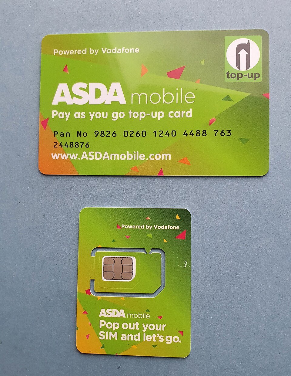 A mobile phone SIM card close up