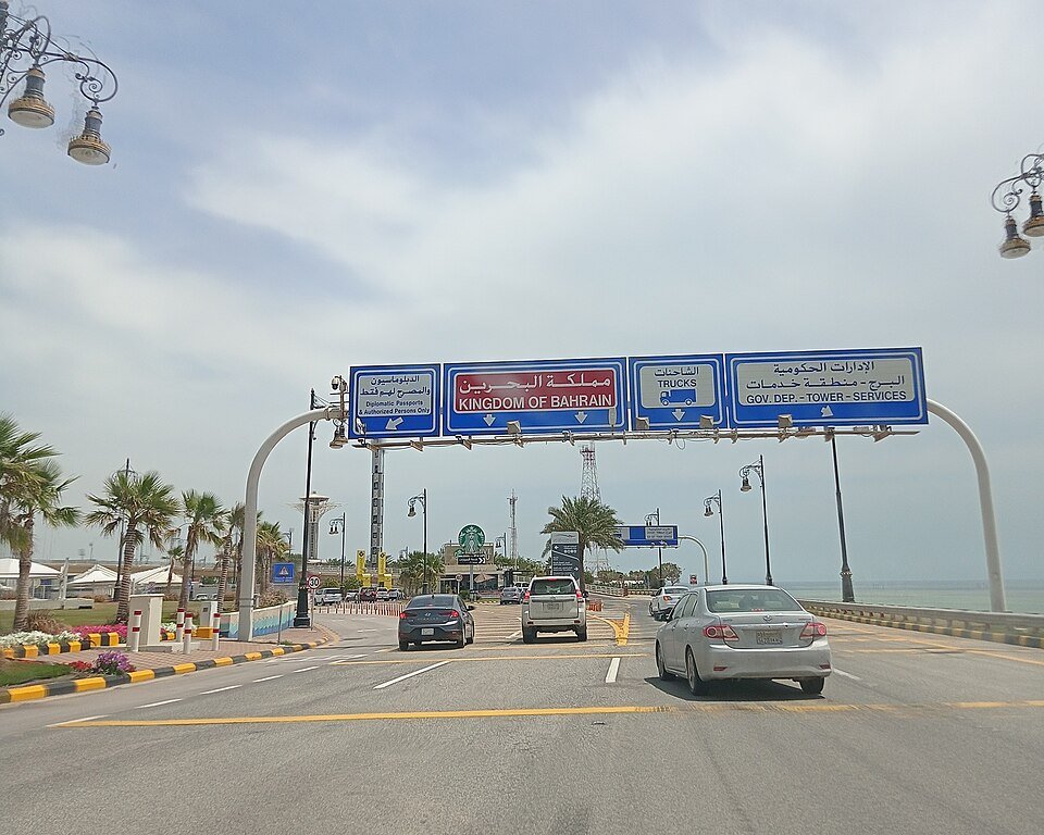 King Fahd Causeway connecting Bahrain and Saudi Arabia