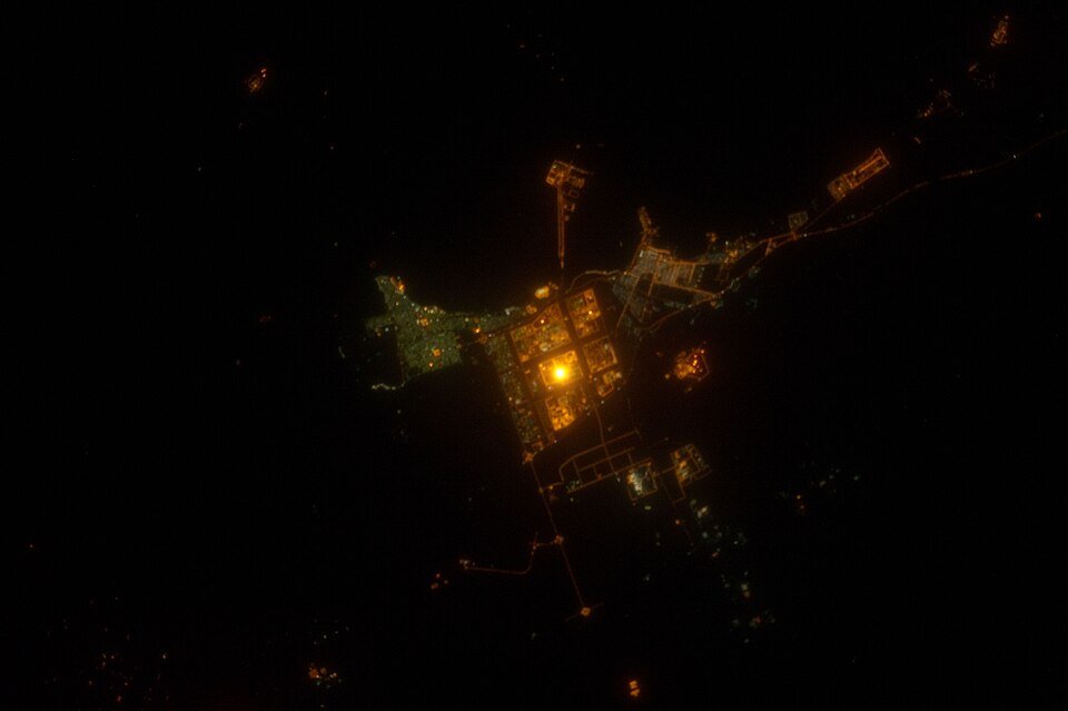 Jubail Industrial City, a major industrial hub in Saudi Arabia's Eastern Province