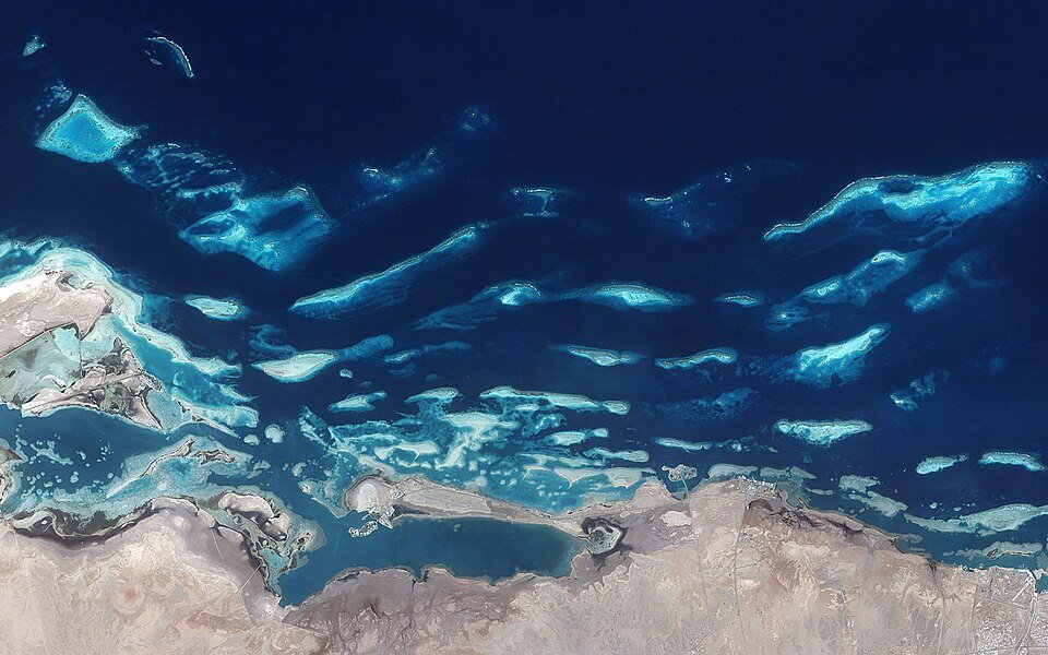 The Red Sea coast of Saudi Arabia