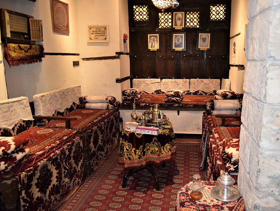 Traditional Hejazi house interior in Al-Balad, Jeddah