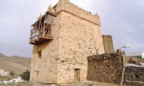 View of Al-Baha city in the Sarawat mountains, Saudi Arabia
