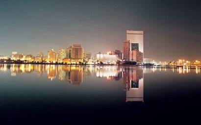 Jeddah seafront by day, the area affected by race weekend road closures