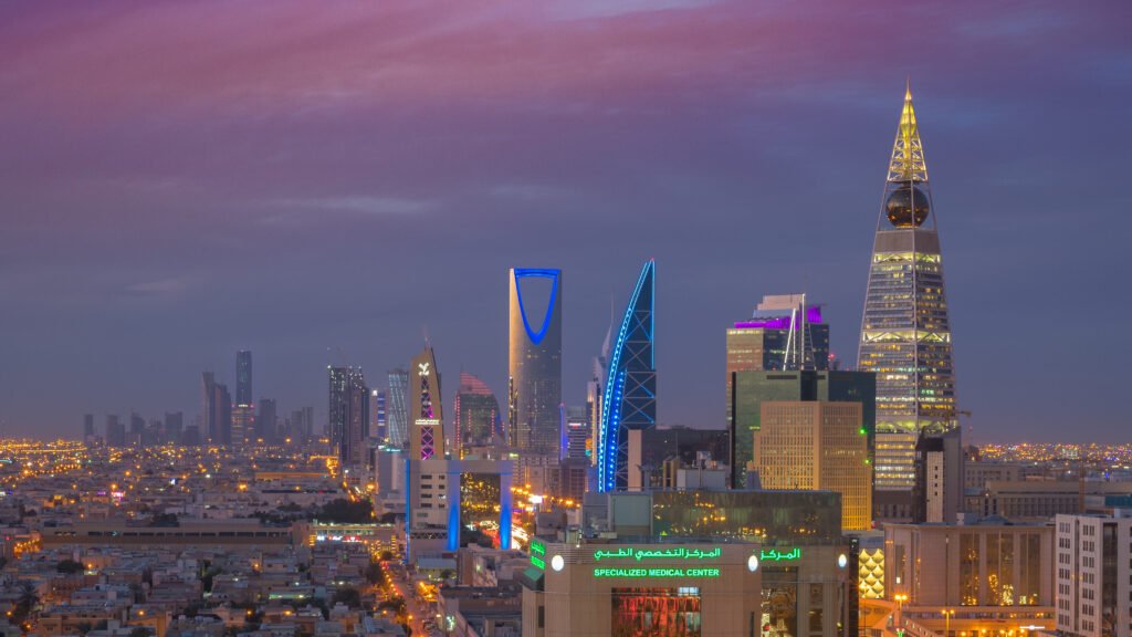 Riyadh skyline, a common arrival and departure point for group tours in Saudi Arabia
