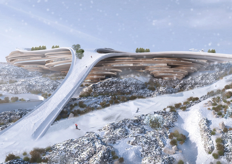 Trojena ski resort mountain destination in Saudi Arabia
