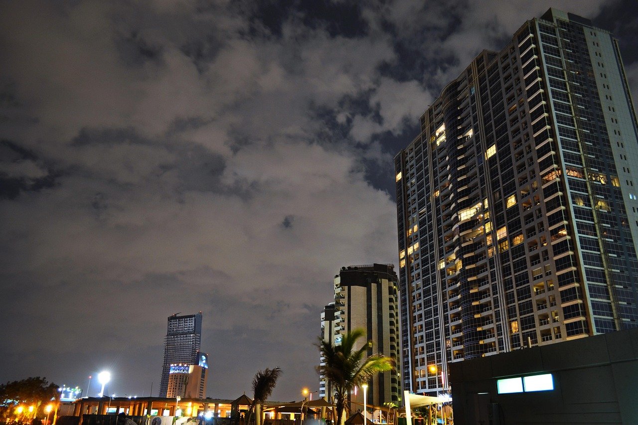 Jeddah city skyline near the coast