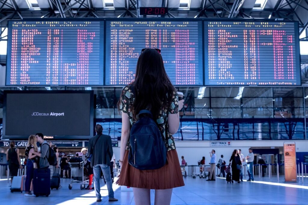Airport Check-In Departure Board - Saudi Cab Co ground transport guide