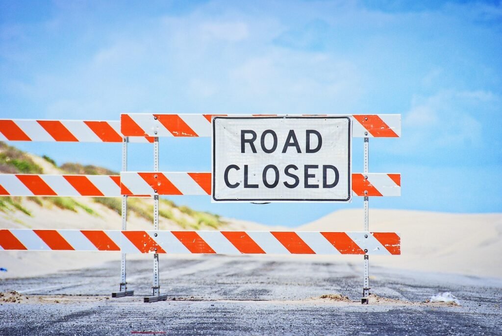 Road Closure Barrier - Saudi Cab Co ground transport guide