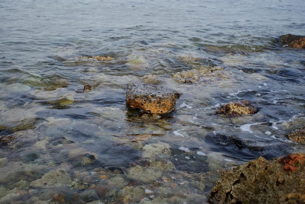 Red Sea coastline along the Jeddah to Yanbu road in Saudi Arabia
